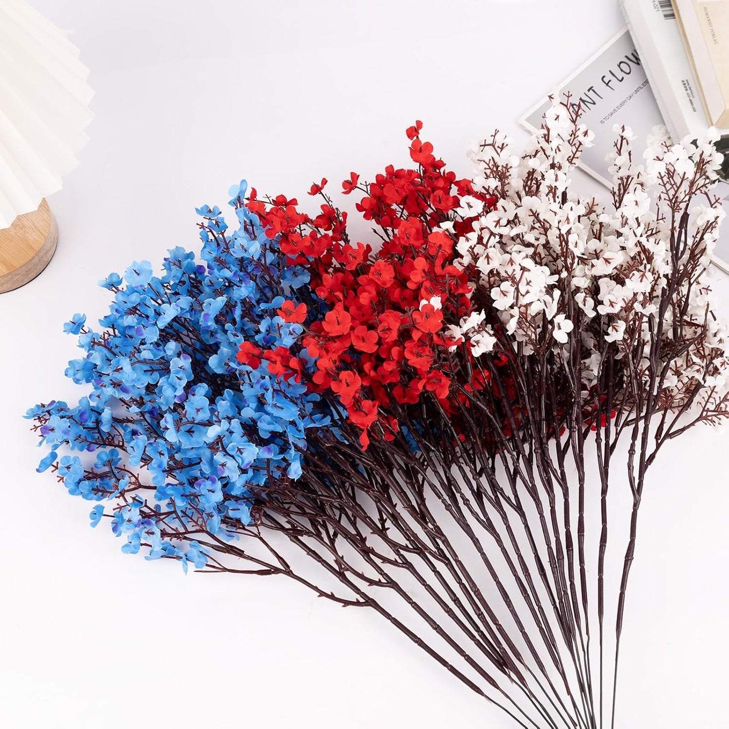 Babys Breath Artificial Flowers, 8 Bundles Cherry Blossom Pink Real Touch Fake Silk Flowers Bulk for Vase Home Office Wedding Spring Indoor Outdoor Centerpiece Table Mother's Day Decorations