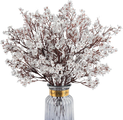 Babys Breath Artificial Flowers, 8 Bundles Cherry Blossom Pink Real Touch Fake Silk Flowers Bulk for Vase Home Office Wedding Spring Indoor Outdoor Centerpiece Table Mother's Day Decorations