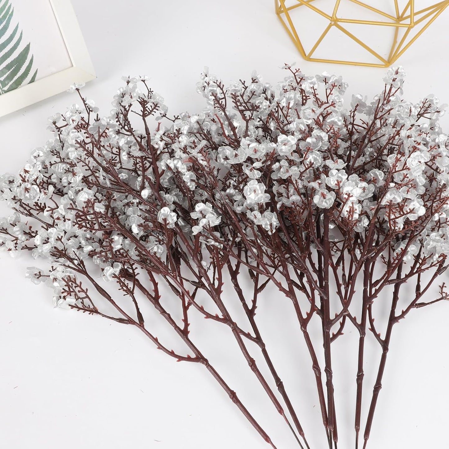 Babys Breath Artificial Flowers, 8 Bundles Cherry Blossom Pink Real Touch Fake Silk Flowers Bulk for Vase Home Office Wedding Spring Indoor Outdoor Centerpiece Table Mother's Day Decorations