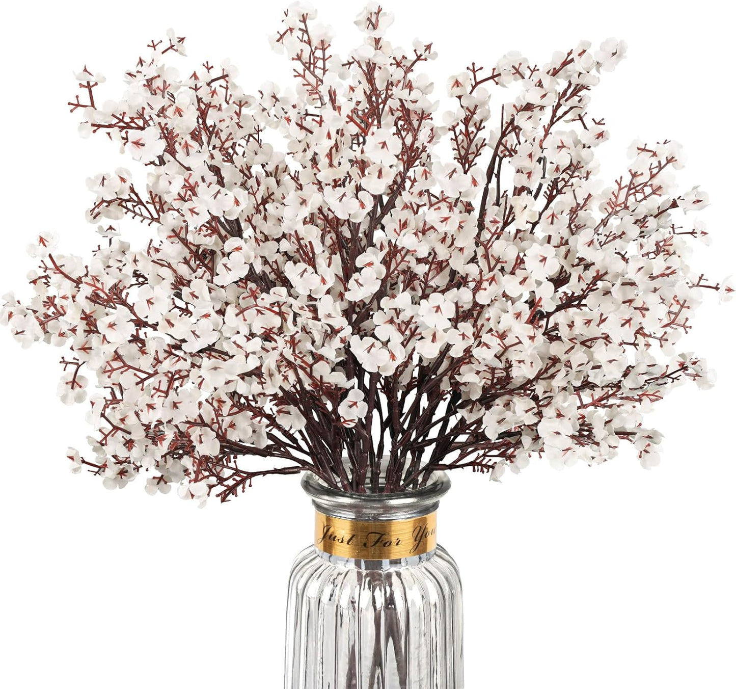 Babys Breath Artificial Flowers, 8 Bundles Cherry Blossom Pink Real Touch Fake Silk Flowers Bulk for Vase Home Office Wedding Spring Indoor Outdoor Centerpiece Table Mother's Day Decorations