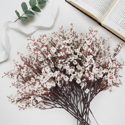 Babys Breath Artificial Flowers, 8 Bundles Cherry Blossom Pink Real Touch Fake Silk Flowers Bulk for Vase Home Office Wedding Spring Indoor Outdoor Centerpiece Table Mother's Day Decorations
