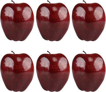 Big Fake Red Apples, Realistic Artificial Apples Fruit Decor 6PCS