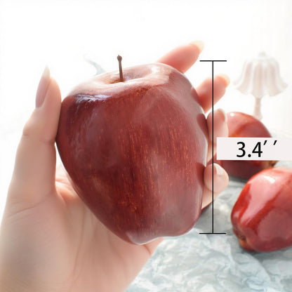 Big Fake Red Apples, Realistic Artificial Apples Fruit Decor 6PCS