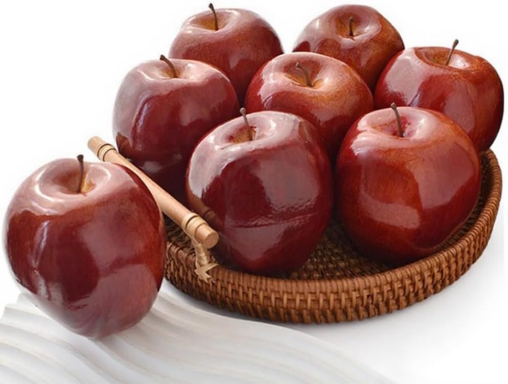 Big Fake Red Apples, Realistic Artificial Apples Fruit Decor 6PCS