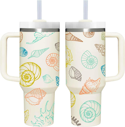 40 OZ Lemon Tumbler with Handle.lemon lover gifts.Unique Christmas Birthday Gifts for Lemon Lover.Personalized 40 OZ Lemons Tumbler Gifts for Women Men.