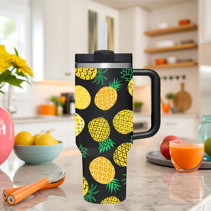 40 OZ Lemon Tumbler with Handle.lemon lover gifts.Unique Christmas Birthday Gifts for Lemon Lover.Personalized 40 OZ Lemons Tumbler Gifts for Women Men.