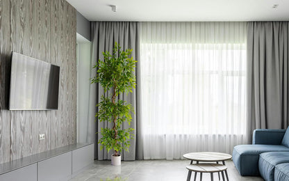 6ft Artificial Eucalyptus Tree Fake Plant with Woven Basket