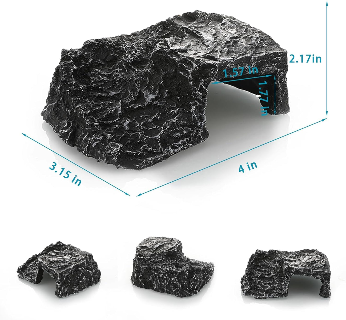 Aquarium Rock Cave House, Natural Looking Rocks | Built with durable materials, these reptile cave shelters work great as aquarium decor.