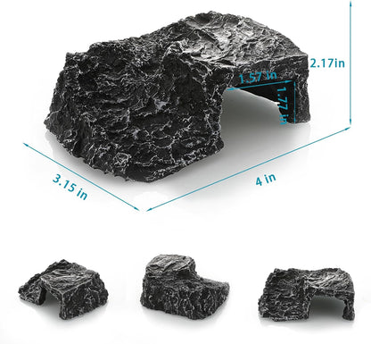 Aquarium Rock Cave House, Natural Looking Rocks | Built with durable materials, these reptile cave shelters work great as aquarium decor.