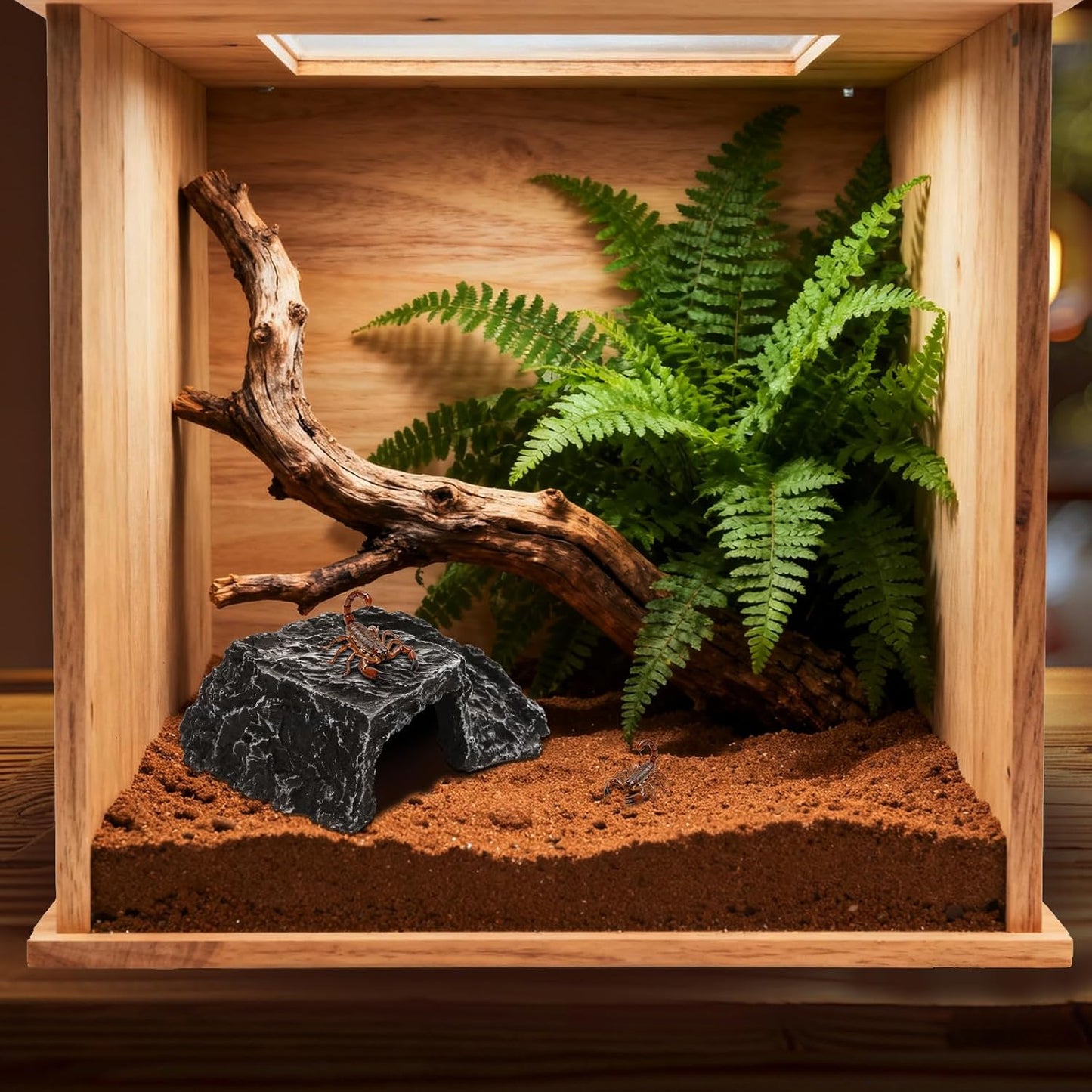 Aquarium Rock Cave House, Natural Looking Rocks | Built with durable materials, these reptile cave shelters work great as aquarium decor.