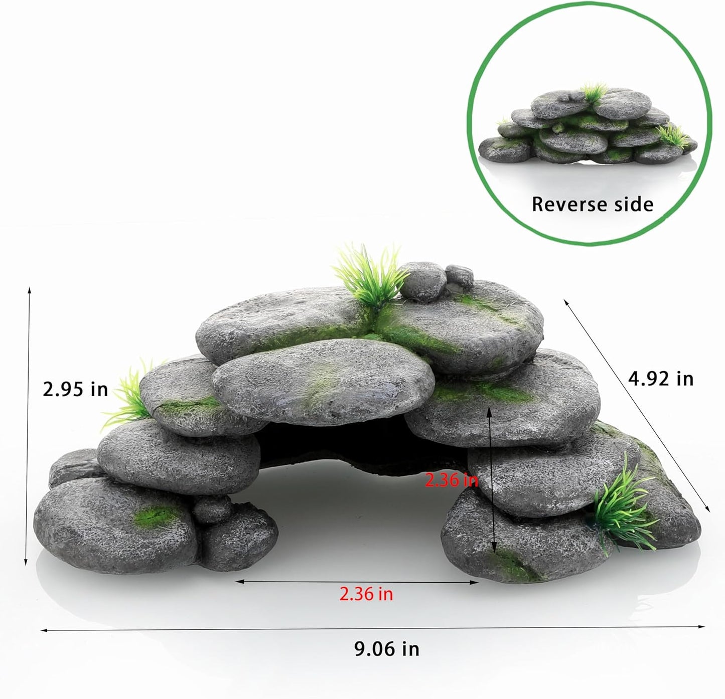 Aquarium Rock Cave House, Natural Looking Rocks | Built with durable materials, these reptile cave shelters work great as aquarium decor.
