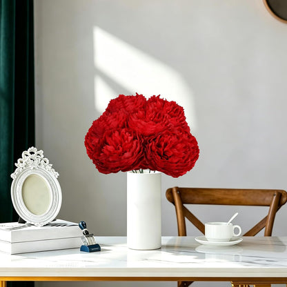 50Pcs Artificial Peonies Flowers Bulk, 4’’ - White