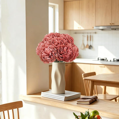 50Pcs Artificial Peonies Flowers Bulk, 4’’ - White