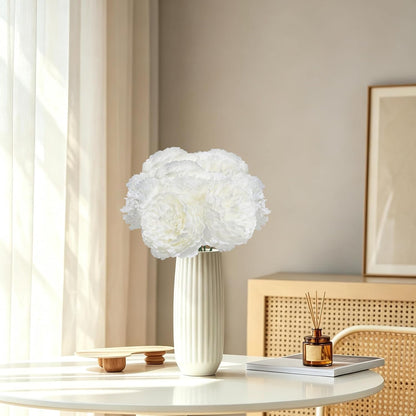 50Pcs Artificial Peonies Flowers Bulk, 4’’ - White