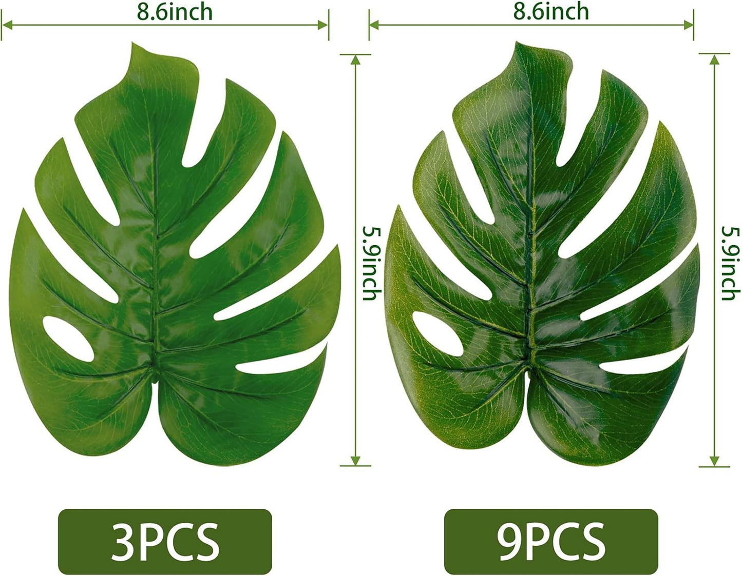 28"" Fake Plants Large Artificial Monstera Faux Plants Indoor with White Pot for Home Office Living Room Decor, Green