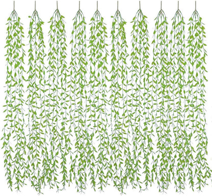 Artificial Monstera Deliciosa Plant 21 Inch, Fake Tropical Palm Tree Faux Greenery Leaves Plants for Indoor Outdoor Home Office Garden Houseplants Decor Wedding Party DIY Decoration - 1 Pack