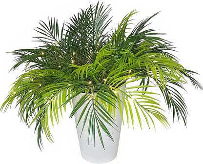 Artificial Monstera Deliciosa Plant 21 Inch, Fake Tropical Palm Tree Faux Greenery Leaves Plants for Indoor Outdoor Home Office Garden Houseplants Decor Wedding Party DIY Decoration - 1 Pack