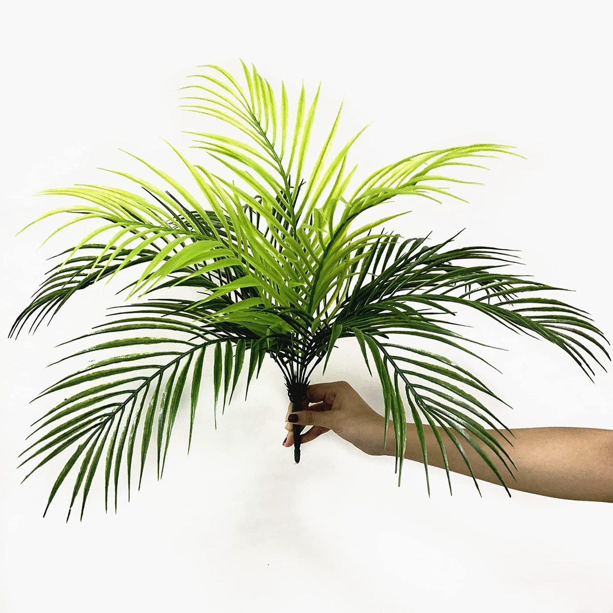 Artificial Monstera Deliciosa Plant 21 Inch, Fake Tropical Palm Tree Faux Greenery Leaves Plants for Indoor Outdoor Home Office Garden Houseplants Decor Wedding Party DIY Decoration - 1 Pack