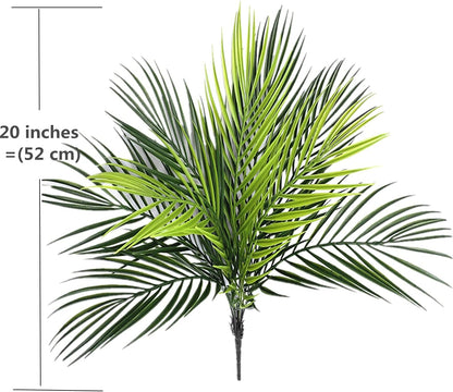 Artificial Monstera Deliciosa Plant 21 Inch, Fake Tropical Palm Tree Faux Greenery Leaves Plants for Indoor Outdoor Home Office Garden Houseplants Decor Wedding Party DIY Decoration - 1 Pack
