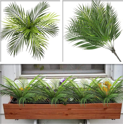 Artificial Monstera Deliciosa Plant 21 Inch, Fake Tropical Palm Tree Faux Greenery Leaves Plants for Indoor Outdoor Home Office Garden Houseplants Decor Wedding Party DIY Decoration - 1 Pack