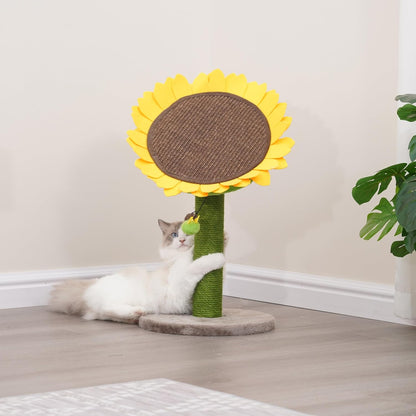 Catry Flower Cat Tree with Hideaway Condo, 3 Perches and Scratching Posts | Aesthetic floral cat condo tower for indoor cats, features durable sisal scratching posts, cozy plush flower beds & perches