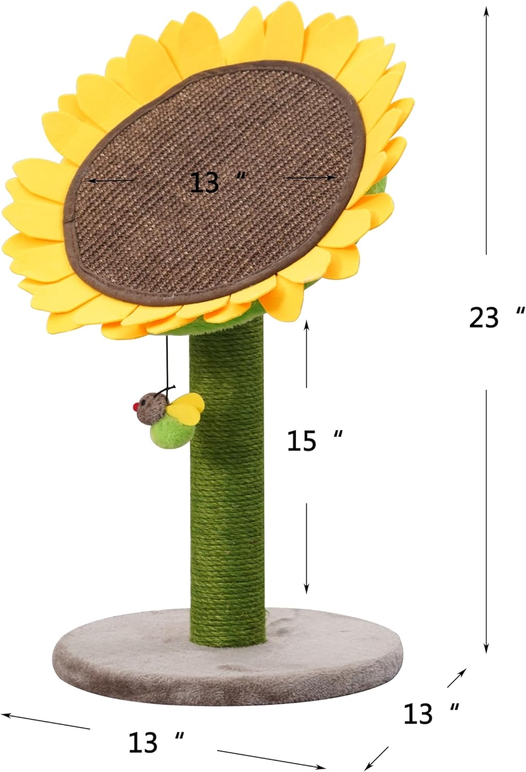 Catry Flower Cat Tree with Hideaway Condo, 3 Perches and Scratching Posts | Aesthetic floral cat condo tower for indoor cats, features durable sisal scratching posts, cozy plush flower beds & perches