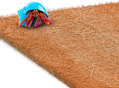Coco Fiber Hermit Crab & Reptile Carpet, Gecko Terrarium Liner, and Floor Bedding Substrate & Supplies, Climbing Wall Carpet & Mat for Hermit Crabs, 10" x 13", 1 Piece Per Pack