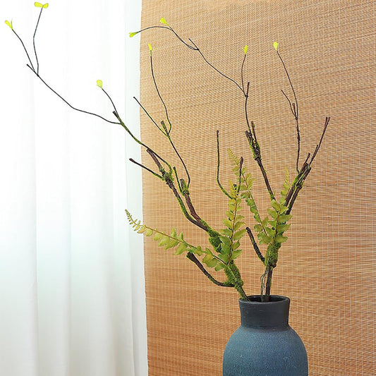 2pcs 40inch Bendable Faux Branch Vine Moss Greenery For Vase Wall decor | Artificial Tree Twigs Limb grapevine garland Silk Green leaves Plants For Minimalist Craft Hanging Floral Halloween Decor