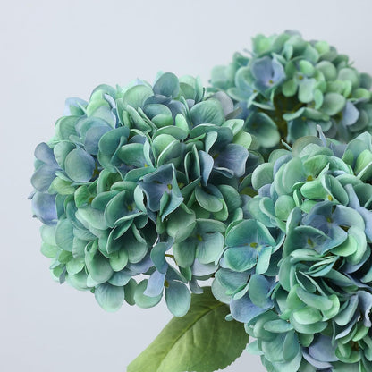 4Pcs Pink Artificial Hydrangea Flowers Large Fake Silk Hydrangea Flower with Leaves Stems Realistic Faux Hydrangeas Decorations for Wedding Table Centerpieces Vase Home Decor (Pink)