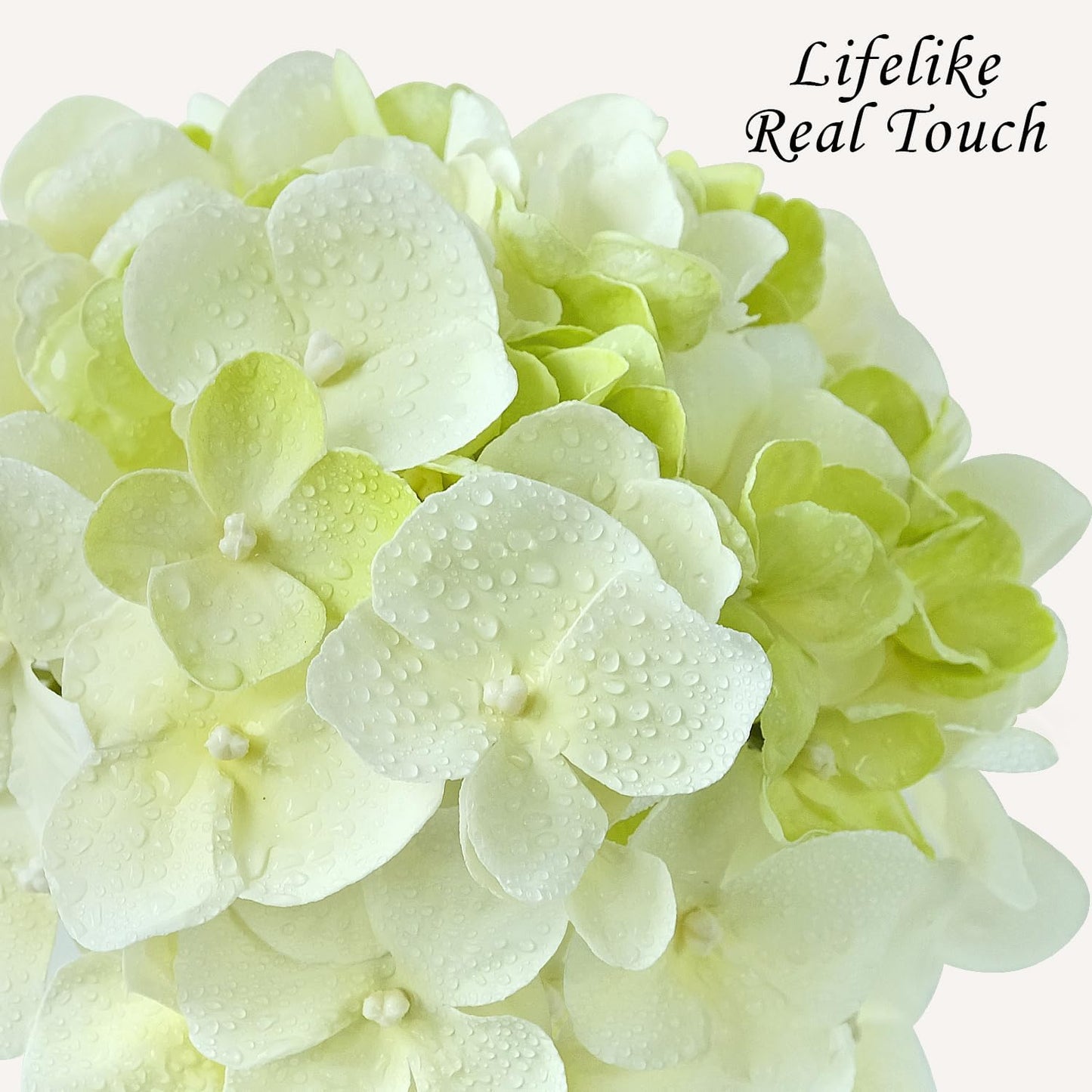 JINWOE Light Blue Flowers Hydrangea Artificial Flowers, 4PCS 21" Latex Real Touch Vintage Lifelike Silk Flowers,Faux Hydrangea Bouquet Fake Flowers for Wedding Centerpieces Tables Party Outdoor Home