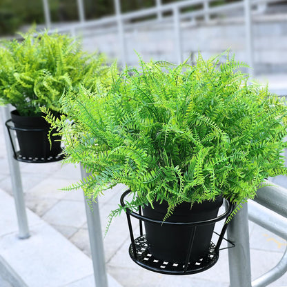 2 Sets Potted Artificial Plants for Outdoor, Pre-Made | Pre-potted Faux Lavender Grass in Pots, UV Resistant, Large, Gardens Yards Patios Paths Home Decor