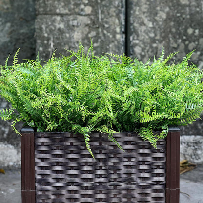 2 Sets Potted Artificial Plants for Outdoor, Pre-Made | Pre-potted Faux Lavender Grass in Pots, UV Resistant, Large, Gardens Yards Patios Paths Home Decor