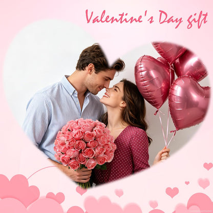 12Pcs Realistic Fake Light Pink Roses Faux Flowers with Long Stems, Artificial Silk Rose Flowers for Valentines Day Home Wedding Decor Bridal Bouquet