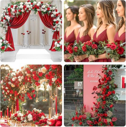12Pcs Realistic Fake Light Pink Roses Faux Flowers with Long Stems, Artificial Silk Rose Flowers for Valentines Day Home Wedding Decor Bridal Bouquet