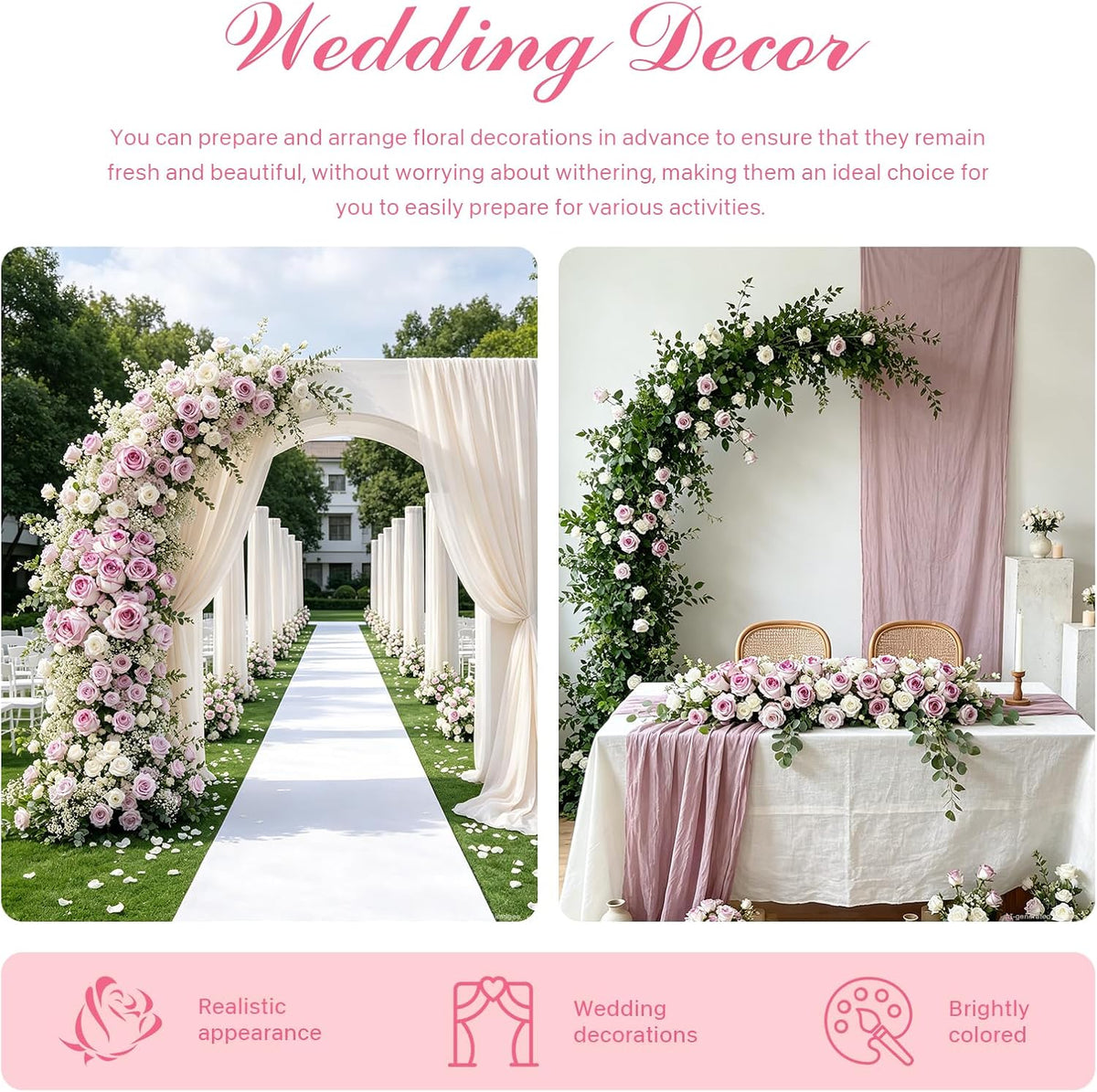 12Pcs Realistic Fake Light Pink Roses Faux Flowers with Long Stems, Artificial Silk Rose Flowers for Valentines Day Home Wedding Decor Bridal Bouquet