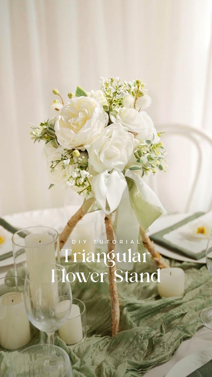 White Artificial Gardenia Flowers with Stems, 25 pcs