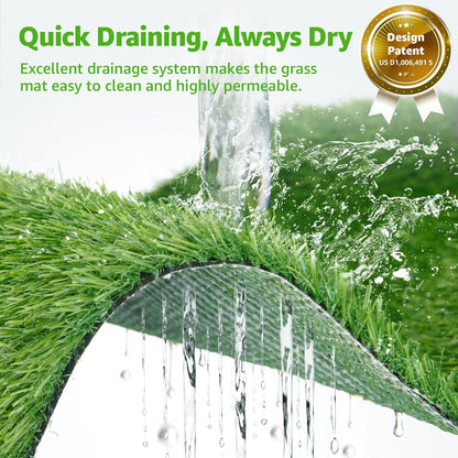 Dog Grass Pad with Tray for Dogs Puppy Potty Training to Pee & Poop Indoor