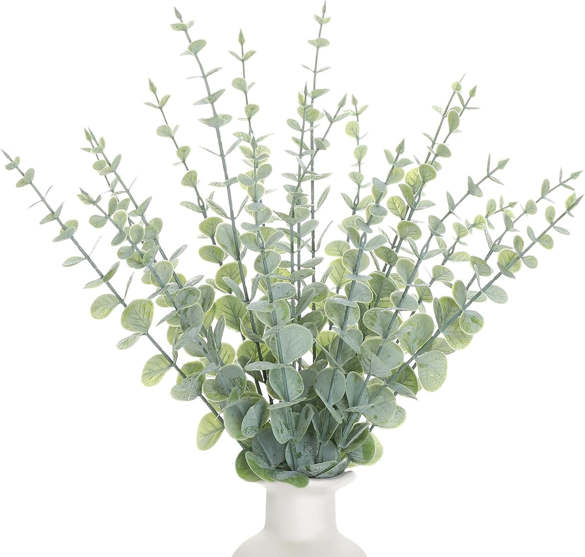 18pcs Eucalyptus Stems Greenery Stems Fake Leaves Artificial Dried Flowers Bouquet Faux Branches Centerpiece Flores Plants for Home Party Decor Wedding Decoration