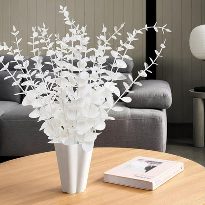 18pcs Eucalyptus Stems Greenery Stems Fake Leaves Artificial Dried Flowers Bouquet Faux Branches Centerpiece Flores Plants for Home Party Decor Wedding Decoration