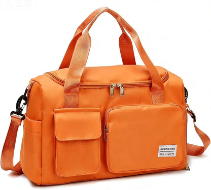 Small Gym Bag for Women, Travel Duffle Bag Carry On Weekender Bag with Shoe Compartment - Colors A