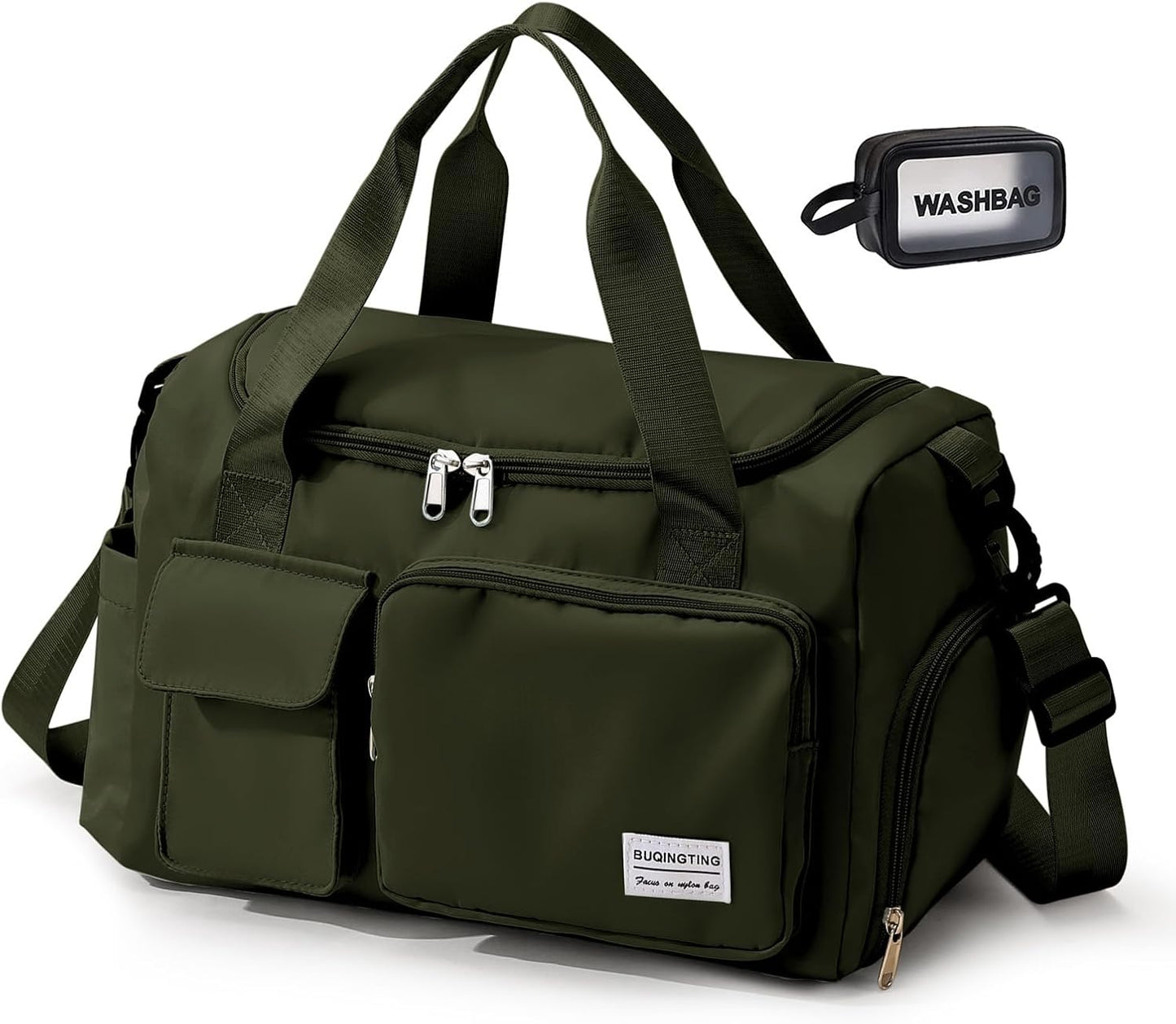 Small Gym Bag for Women, Travel Duffle Bag Carry On Weekender Bag with Shoe Compartment - Colors A