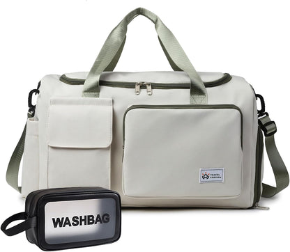 Small Gym Bag for Women, Travel Duffle Bag Carry On Weekender Bag with Shoe Compartment - Colors A