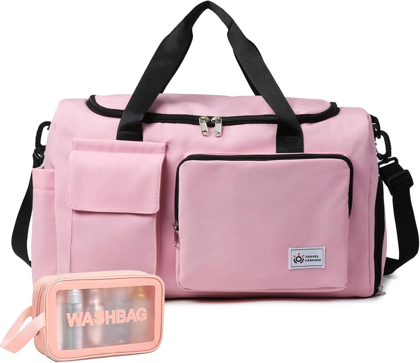 Small Gym Bag for Women, Travel Duffle Bag Carry On Weekender Bag with Shoe Compartment - Colors A