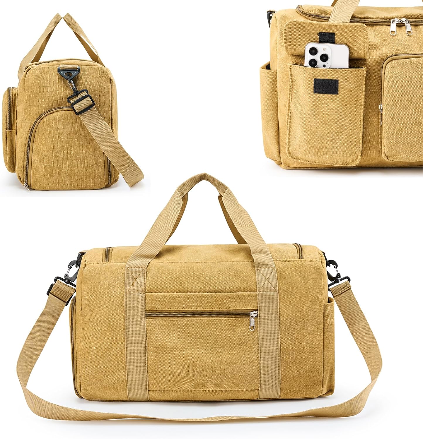 Small Gym Bag for Women, Travel Duffle Bag Carry On Weekender Bag with Shoe Compartment - Colors A