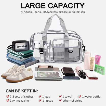 Small Gym Bag for Women, Travel Duffle Bag Carry On Weekender Bag with Shoe Compartment - Colors A