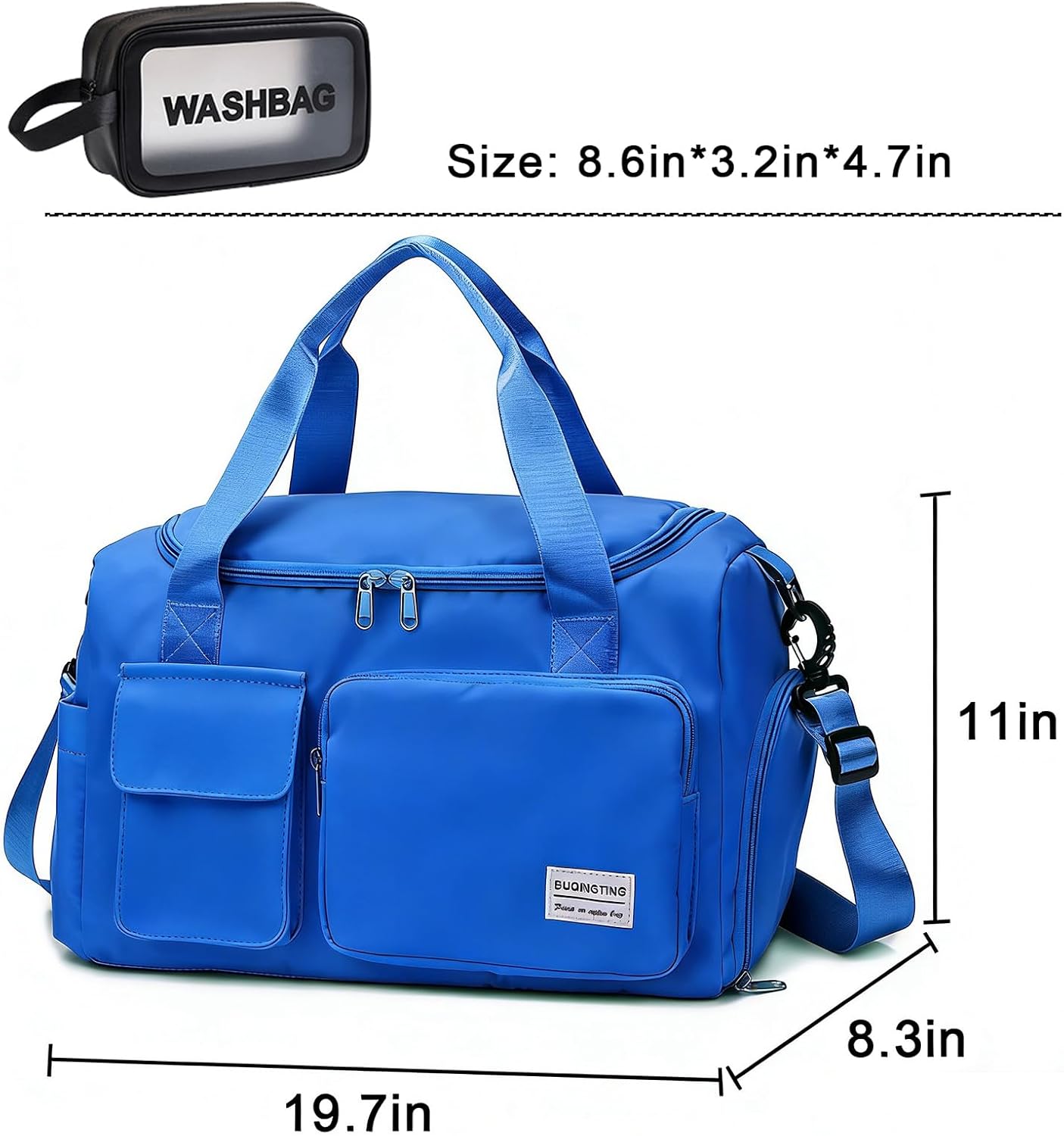 Small Gym Bag for Women, Travel Duffle Bag Carry On Weekender Bag with Shoe Compartment - Colors A