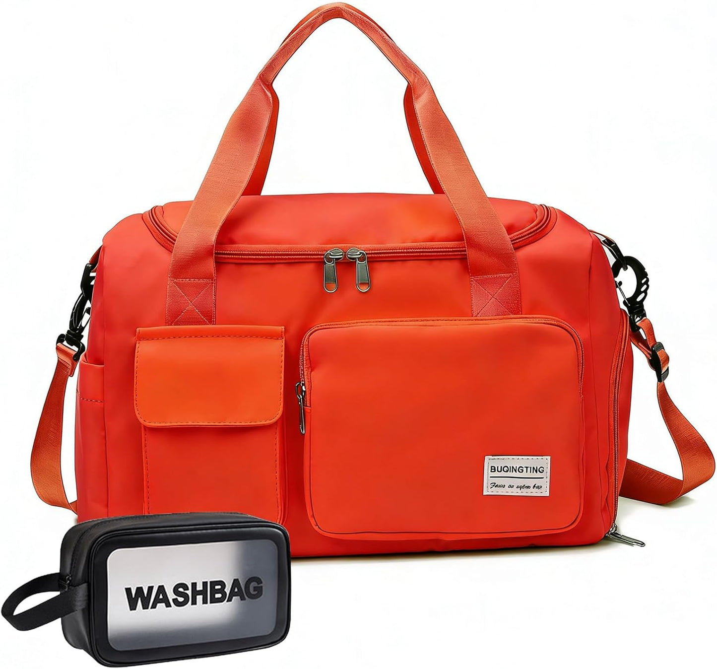 Small Gym Bag for Women, Travel Duffle Bag Carry On Weekender Bag with Shoe Compartment - Colors A