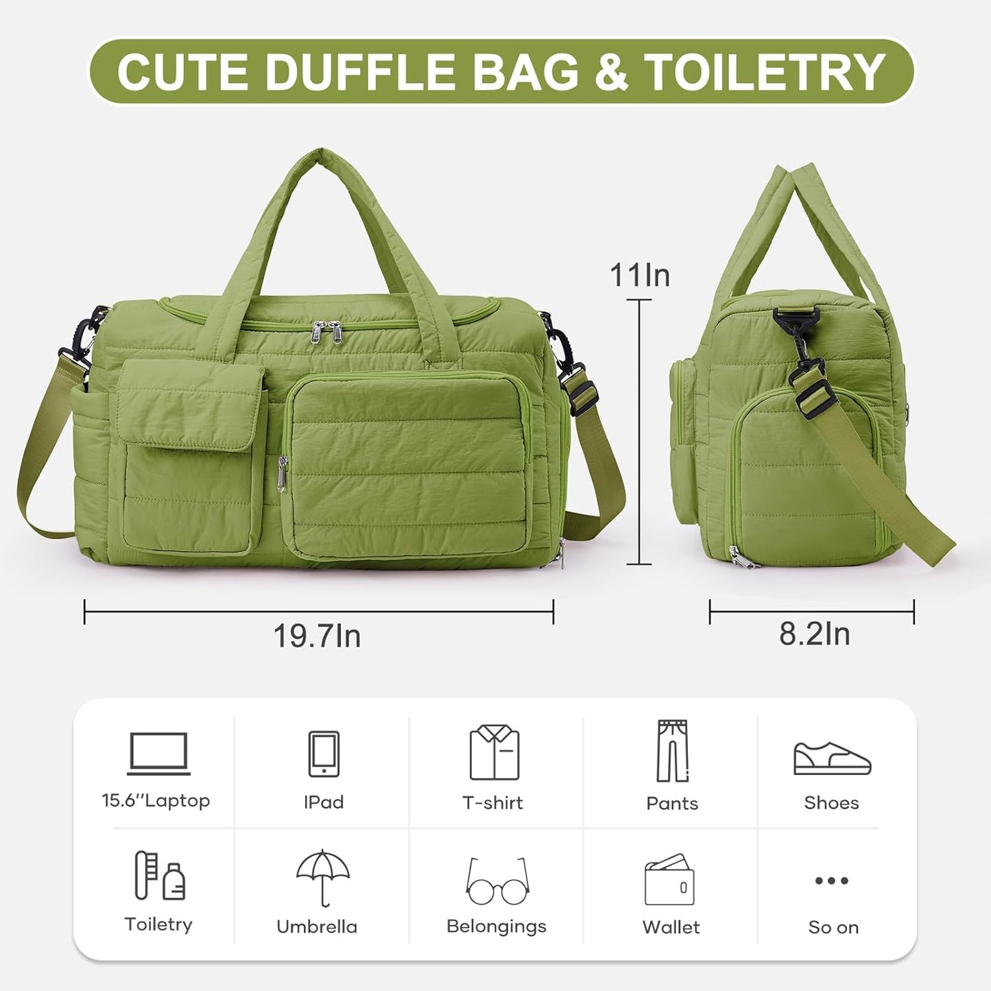 Small Gym Bag for Women, Travel Duffle Bag Carry On Weekender Bag with Shoe Compartment - Colors A