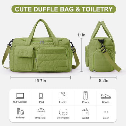 Small Gym Bag for Women, Travel Duffle Bag Carry On Weekender Bag with Shoe Compartment - Colors A