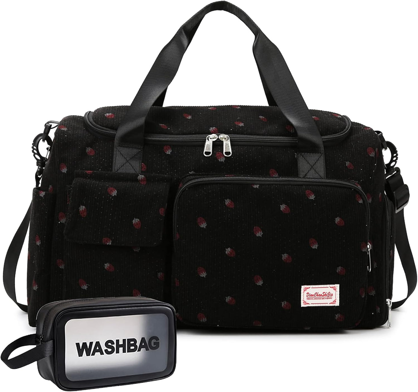 Small Gym Bag for Women, Travel Duffle Bag Carry On Weekender Bag with Shoe Compartment - Colors A